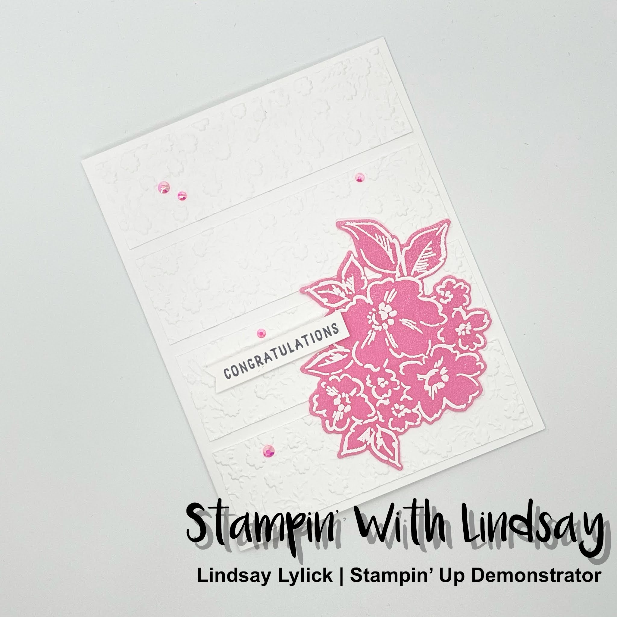Stampin' with Lindsay HandPenned Shimmer Vellum Card