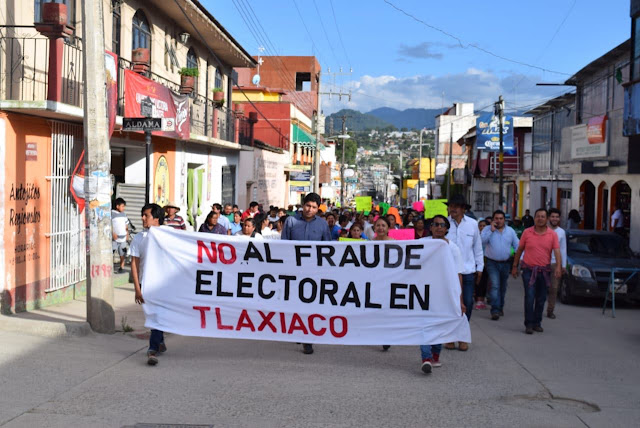 No al fraude electoral en Tlaxiaco, exigen candidatos y ciudadanos