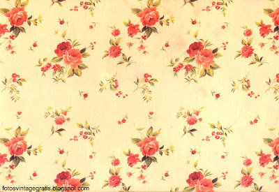 fondo vintage de flores rojas