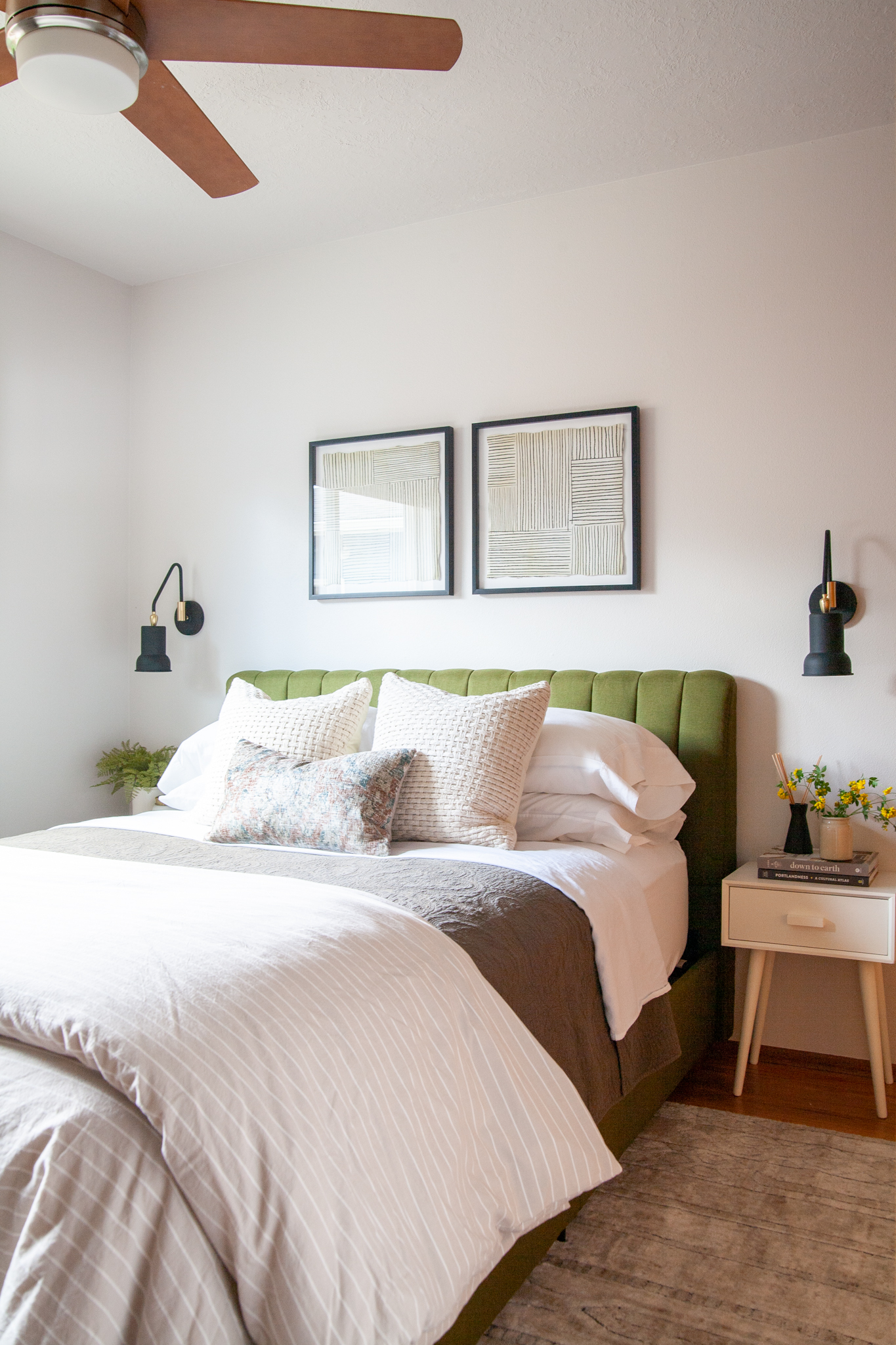 Updated midcentury modern guest bedroom reveal! One Room Challenge Week 8 / Create / Enjoy