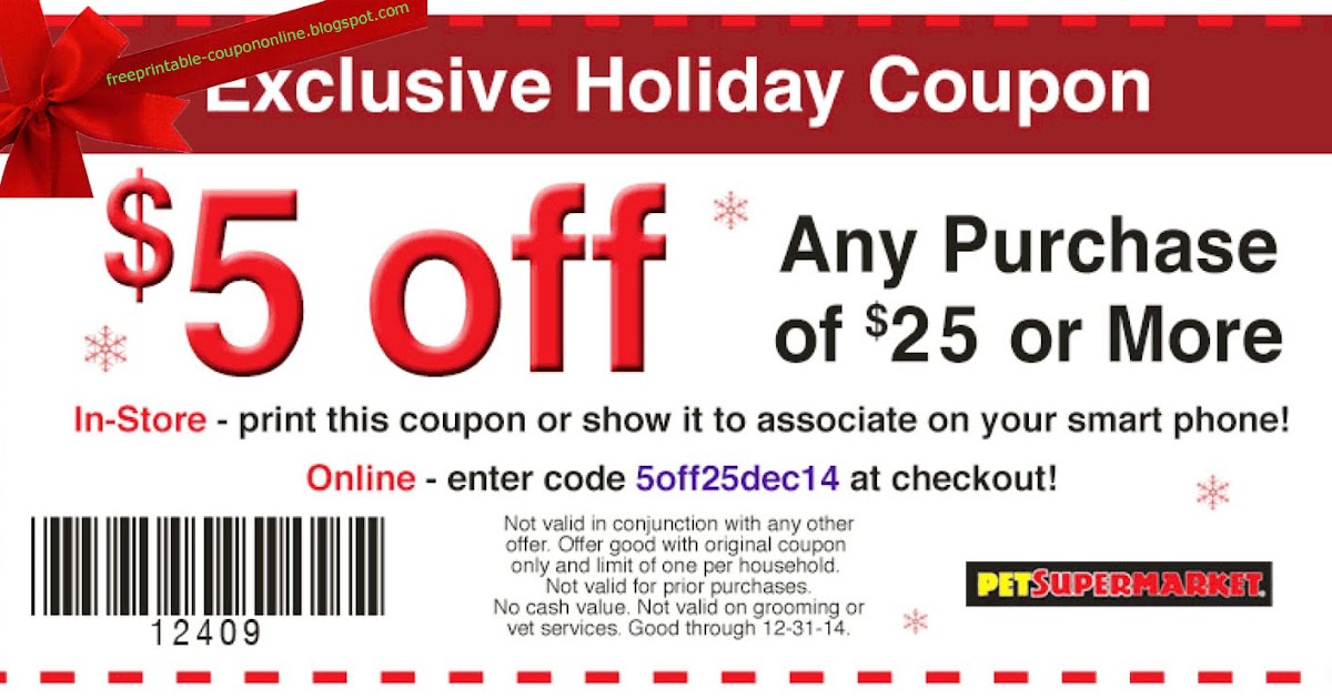 Printable Coupons 2021 Pet Supermarket Coupons
