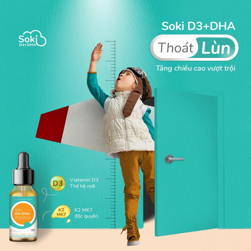 Soki D3+DHA - Tăng Chiều Cao Và Trí Thông Minh Cho Trẻ