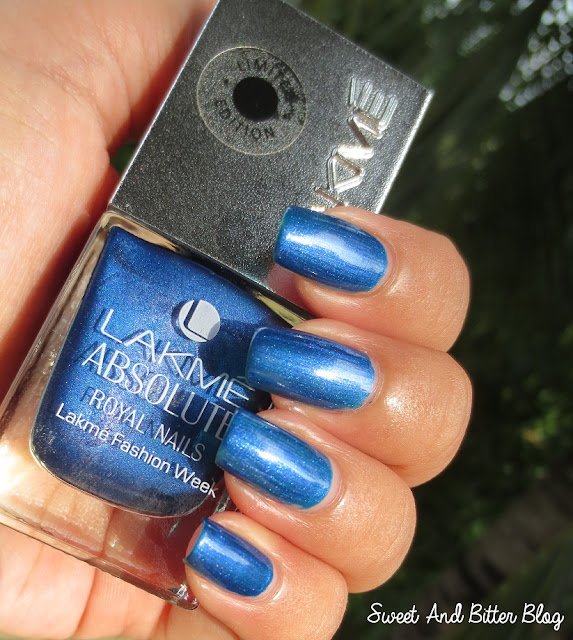 Lakme Absolute Royal Nails Blue Sapphire Swatch