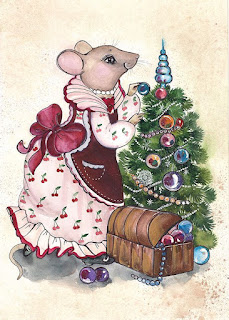 Beautiful Christmas card for the year of the mouse and the rat 2024. Free, beautiful live Christmas cards in the year of mouse
