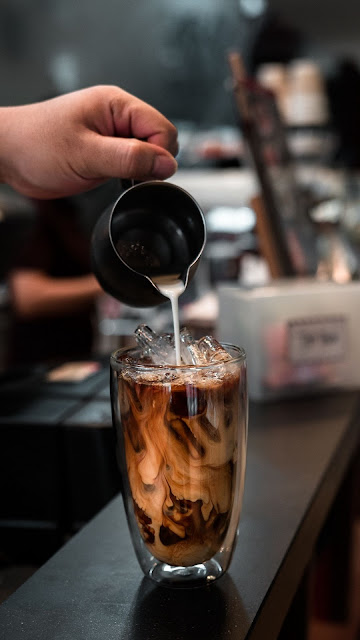 Screen background for coffee, milk, ice, free drink Screen background for coffee, milk, ice, free drink