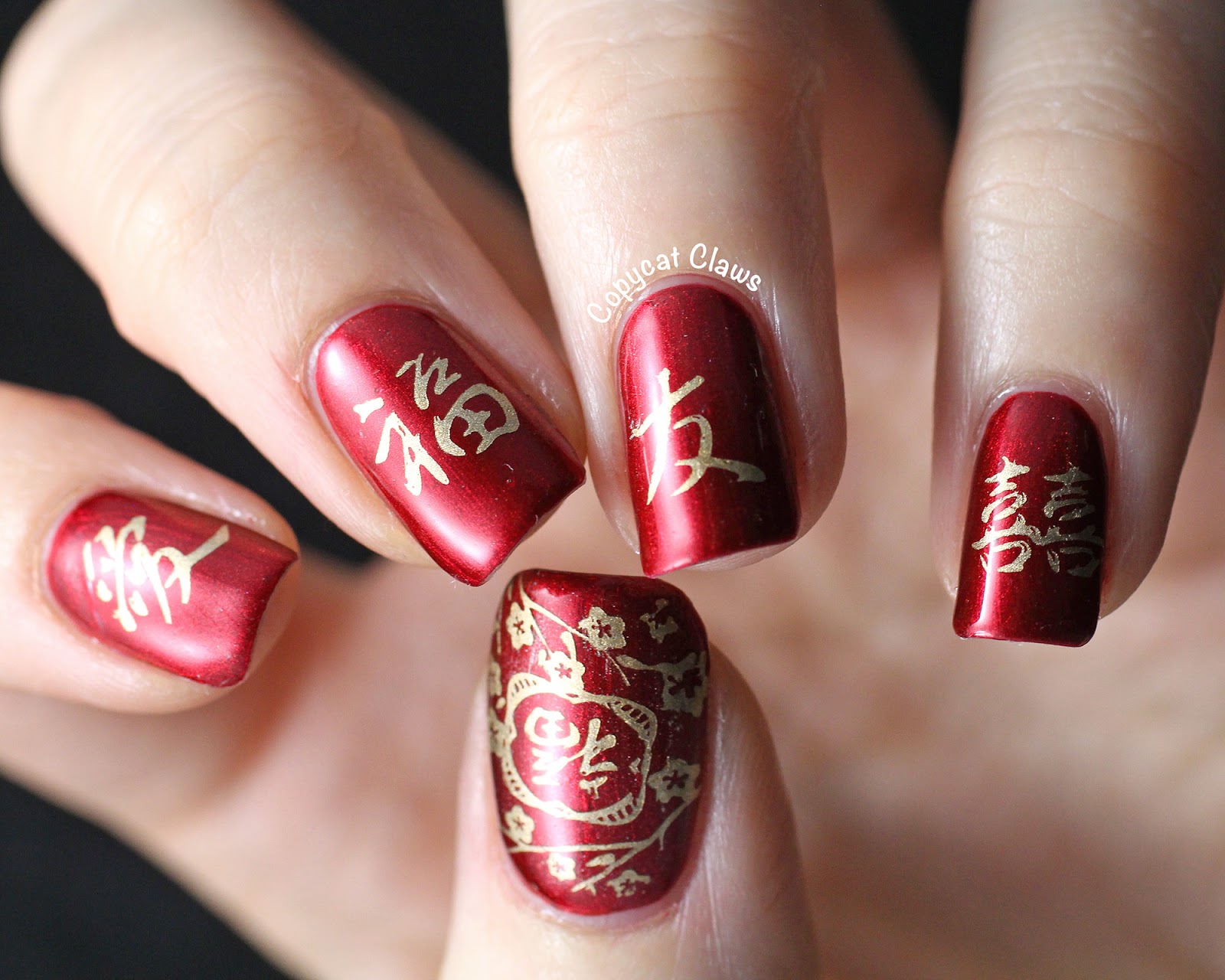 Year of the Pig Nail Art Designs for Chinese New Year 2024 - wide 9
