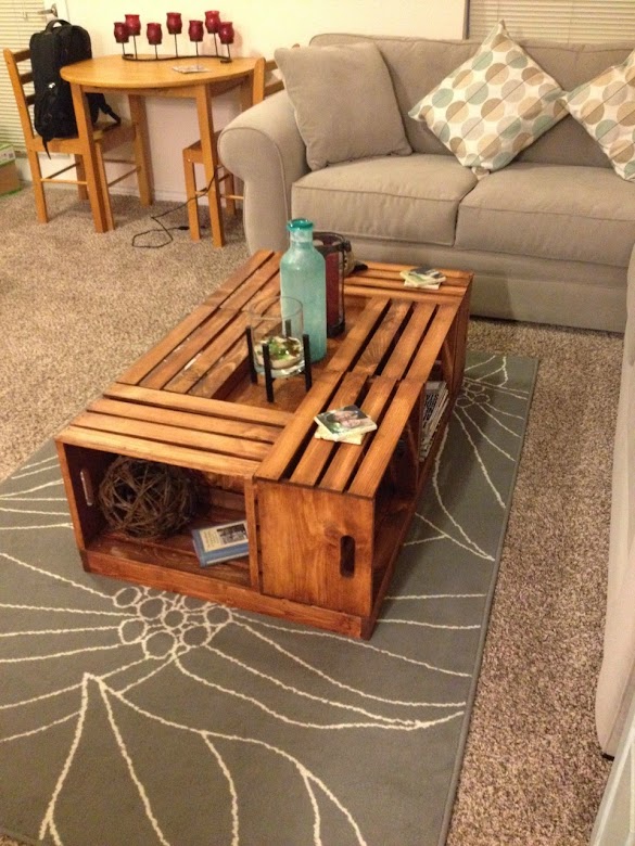 Coffee Table Made With Crates - Wood Crate Coffee Table - WoodLogger - In this way, we can make.