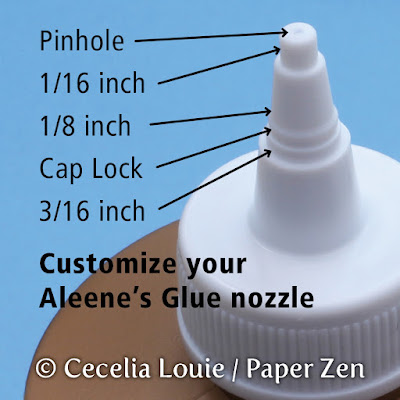 Quilling glue bottle - how to customize nozzle size