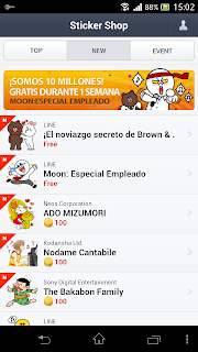 Line stickers in Spain