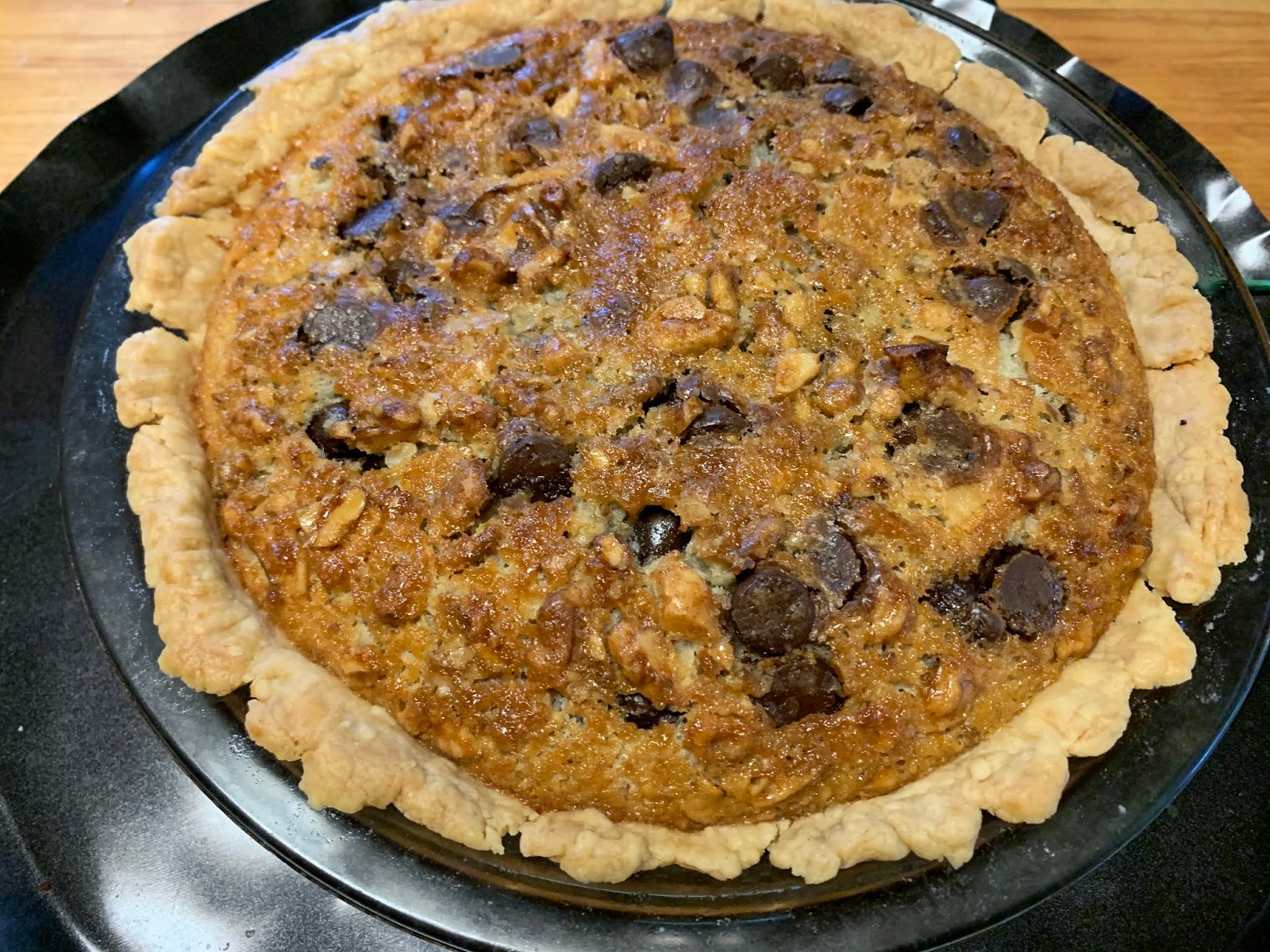 Cooking with Barry & Meta Buttermilk Pie with Chocolate Chips & Walnut