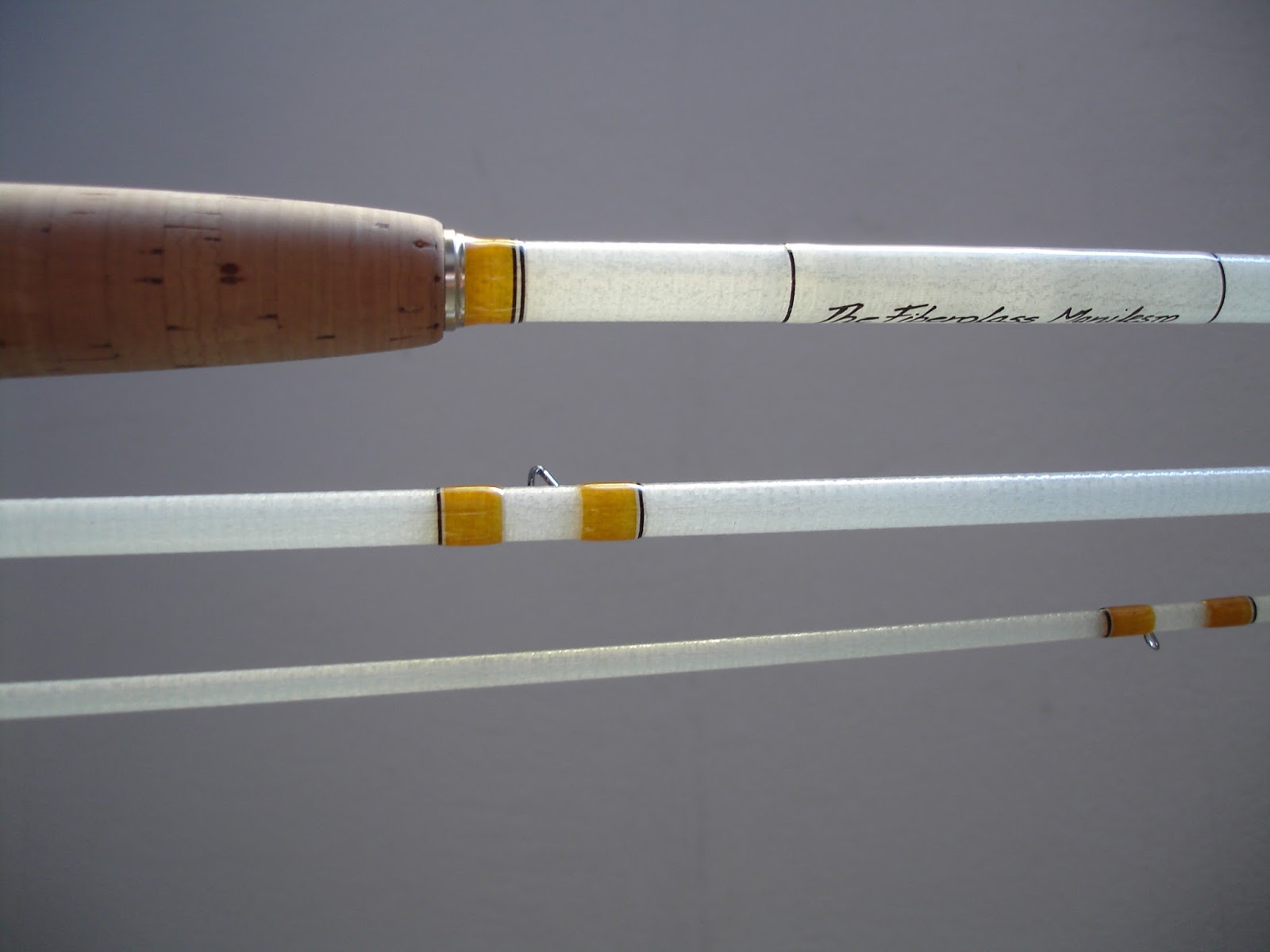 XanderFlyrods KABUTO7033 WHITE FIBERGLASS FLY ROD
