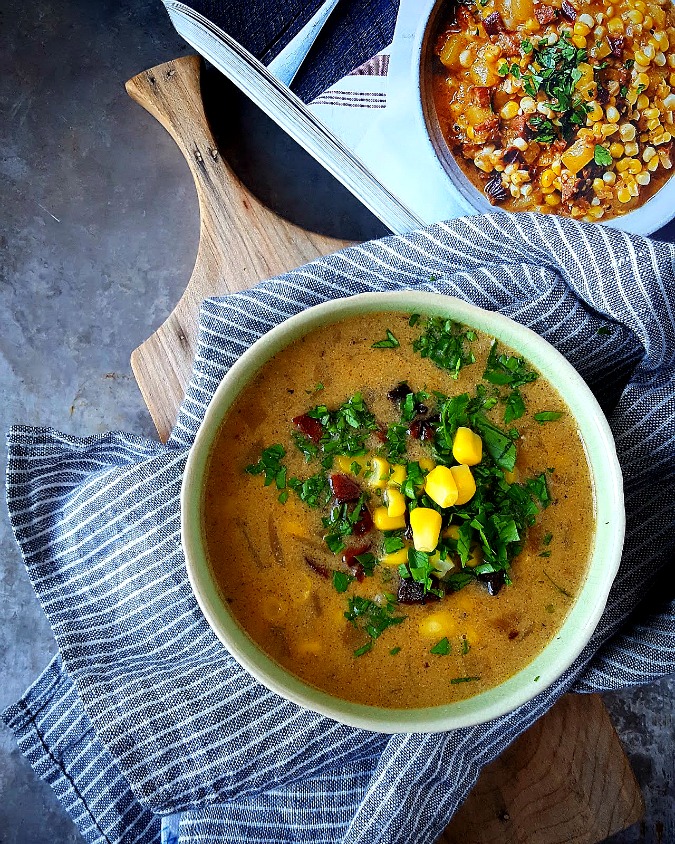 Mango & Tomato Andouille Corn Chowder The Gourmet Kitchen Cookbook