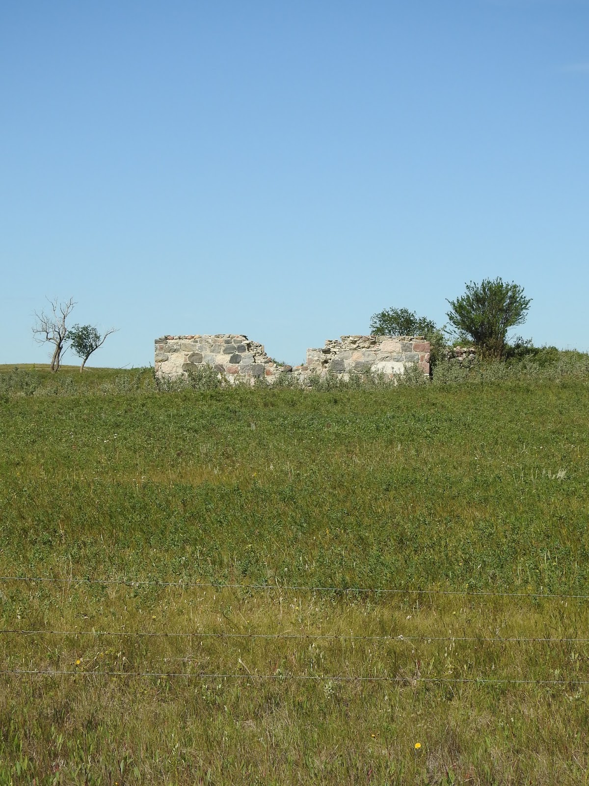 The view from here Remains of a stone house near Ruthilda, Saskatchewan