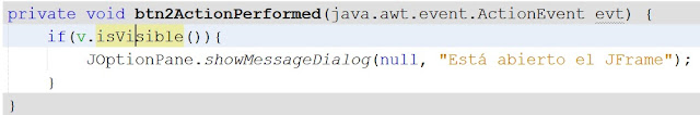 Cómo saber si un JFrame está abierto en Java