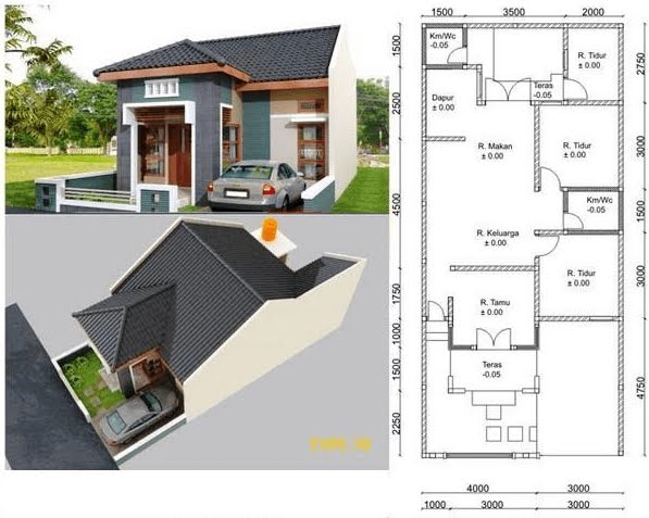   Desain Rumah Minimalis Modern Ukuran 6x11