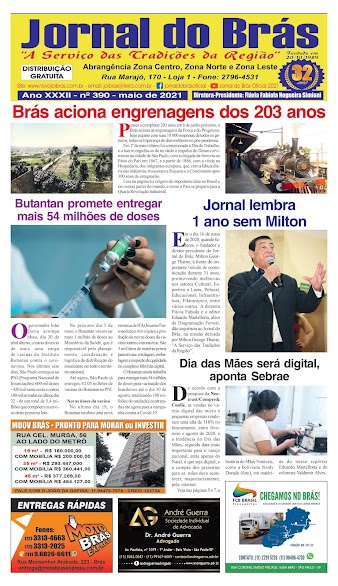 Destaques da Ed. 390 - Jornal do Brás