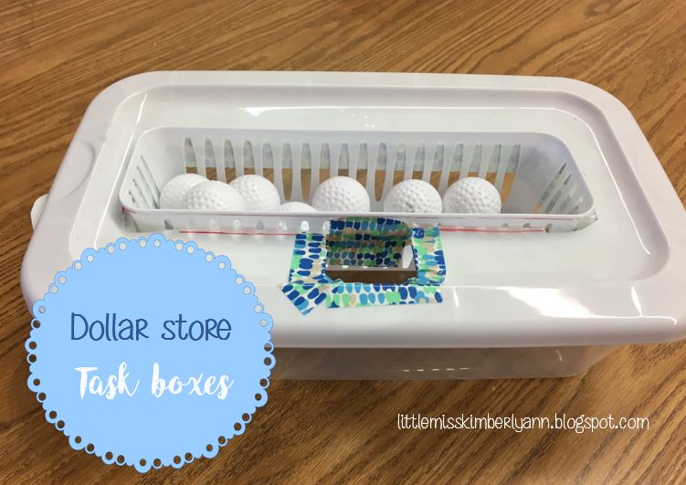 Little Miss Kim's Class Dollar Store Task Boxes!