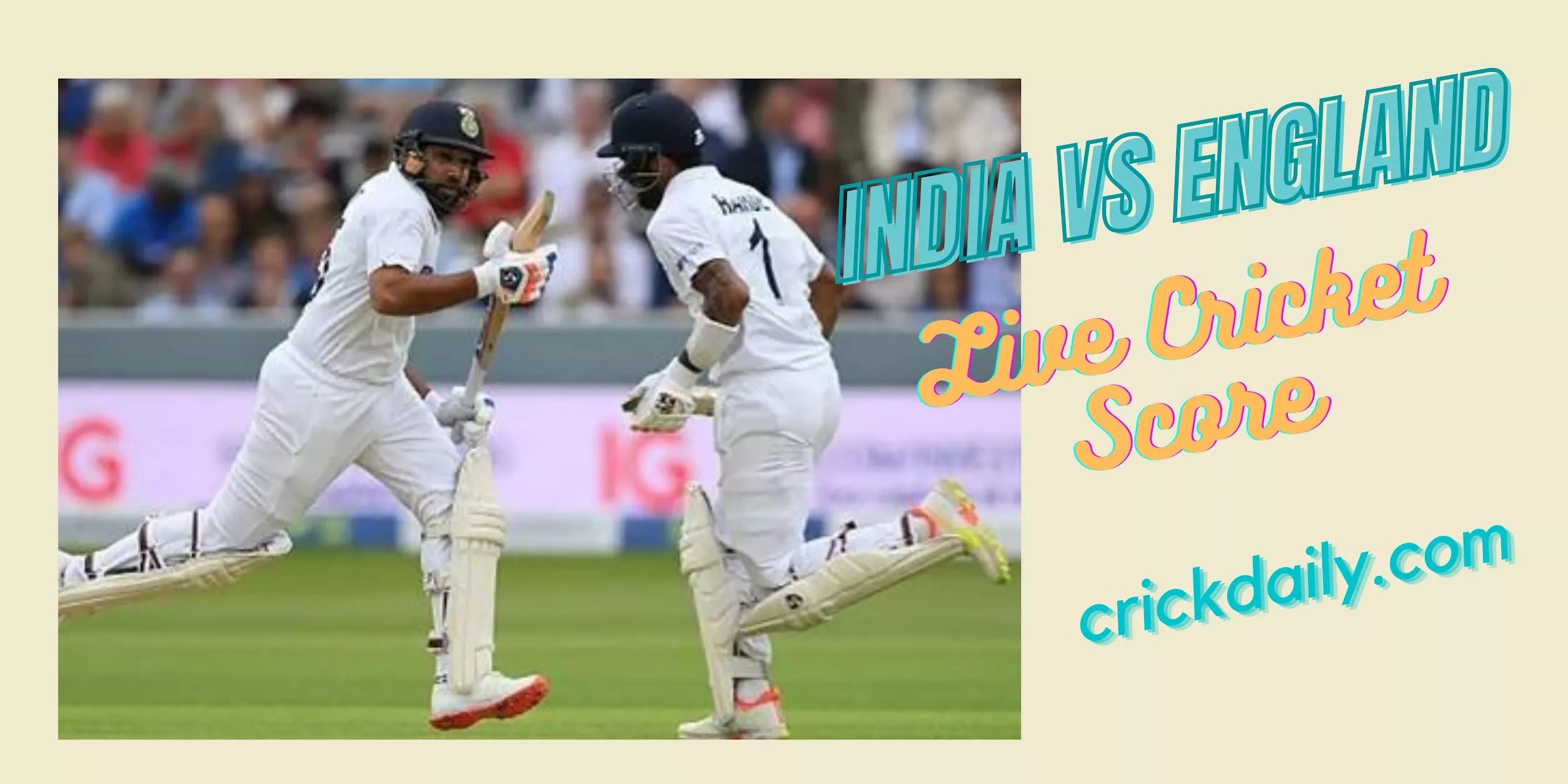 India vs England Live Cricket Score