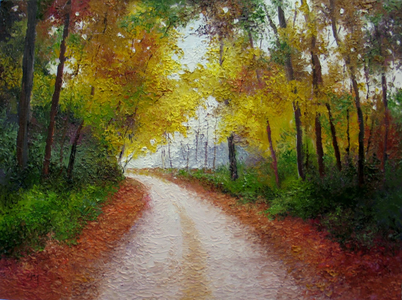 Nel's Everyday Painting: Around the Bend - SOLD
