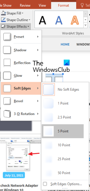 PowerPointで図形をぼかす