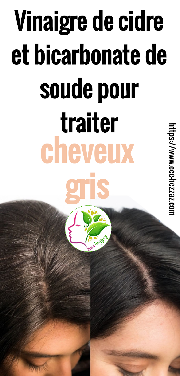 Vinaigre de cidre et bicarbonate de soude pour traiter cheveux gris