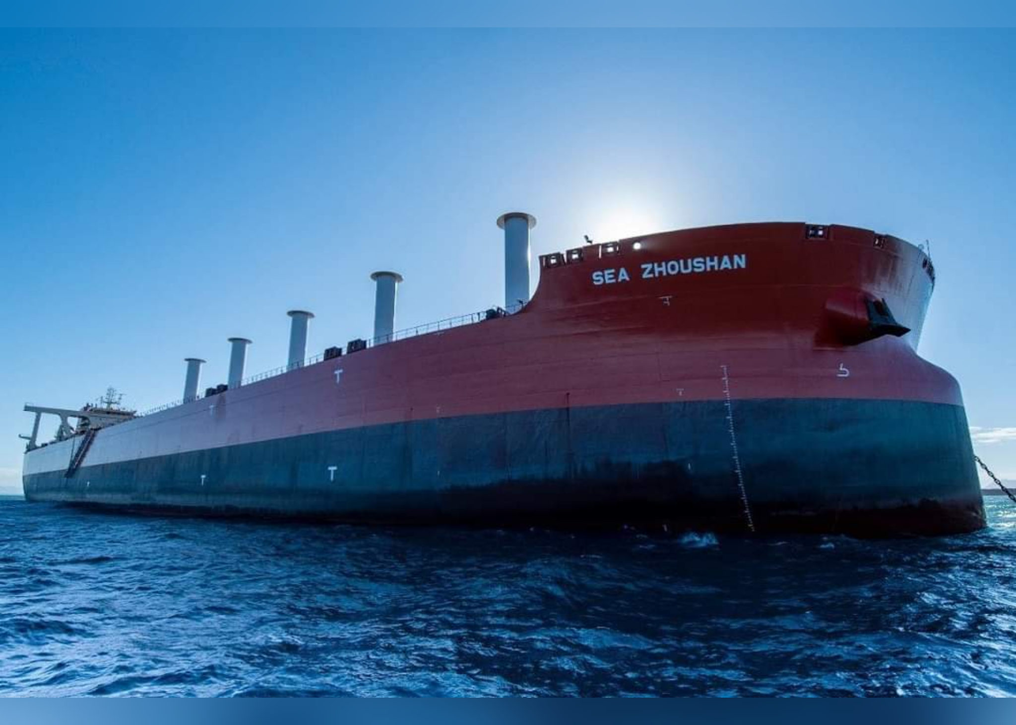 A embarcação recebeu o nome de Sea Zhoushan.