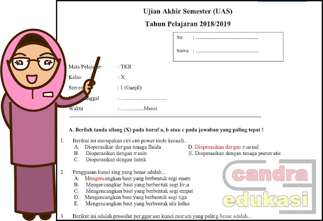 Soal Uas Tkr Kelas 10 Semester 1 Dan Jawabannya