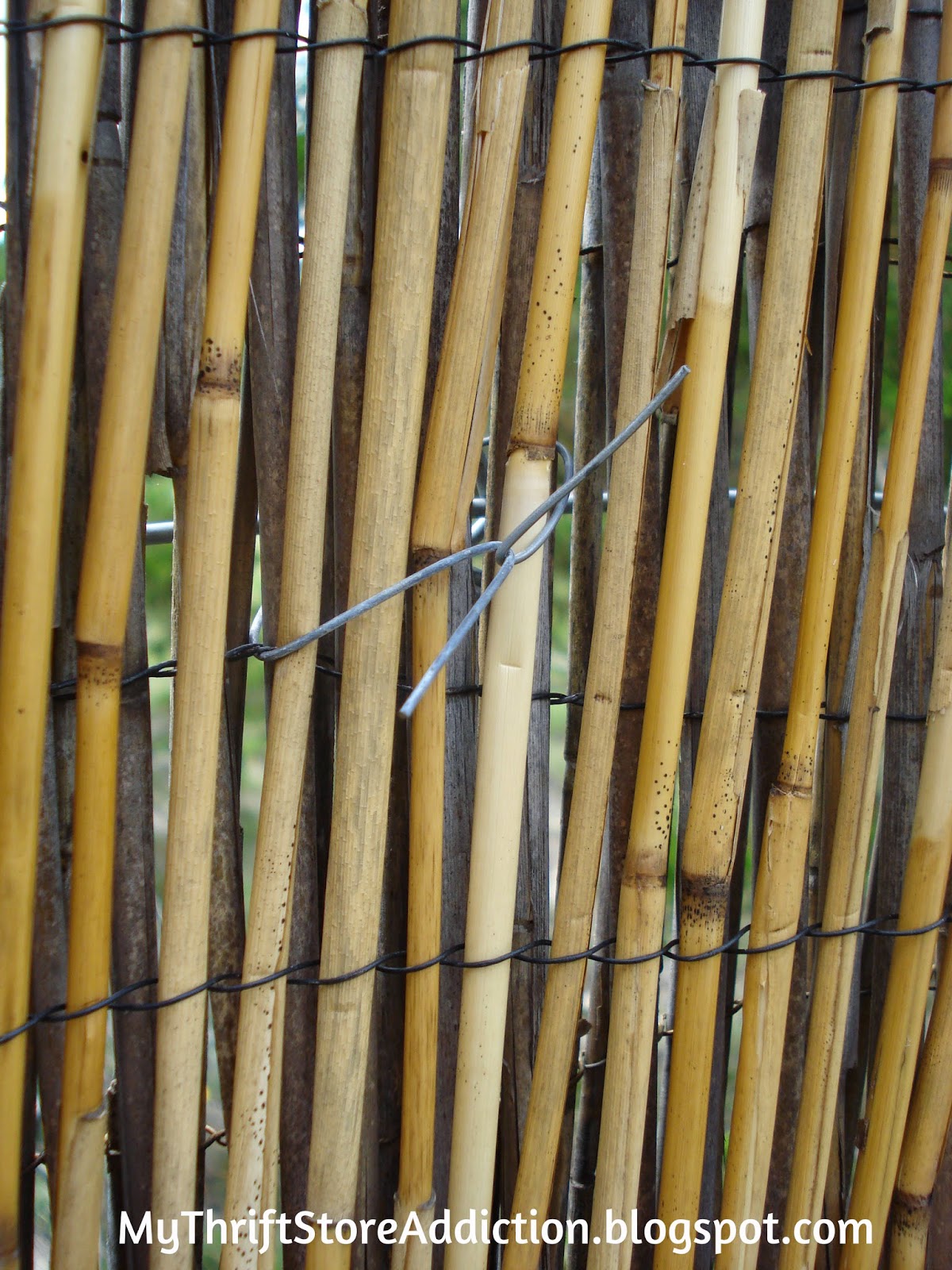My Thrift Store Addiction DIY Reed Fence Upgrade