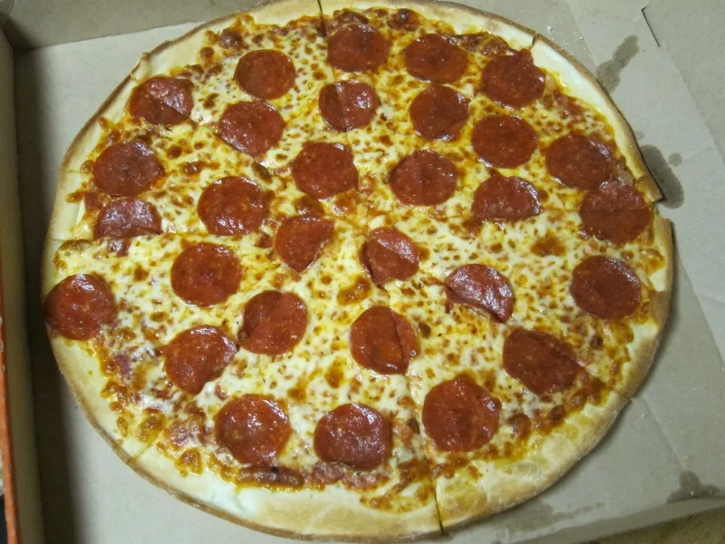 Review Little Caesars Thin Crust Pepperoni Pizza Brand Eating