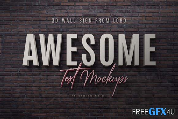 3D Wall PSD Logo Creator