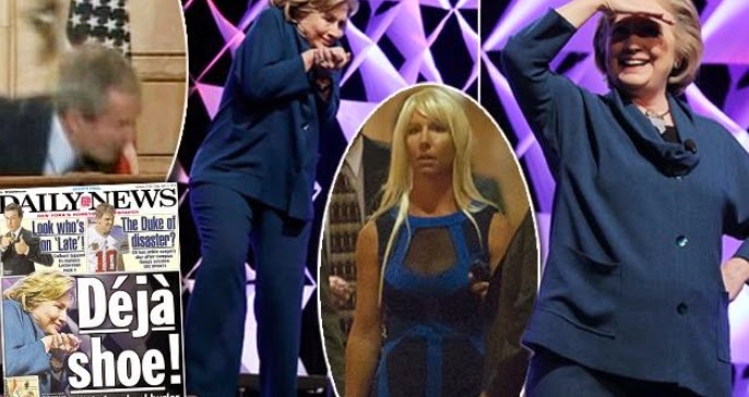 hillary clinton shoe attack