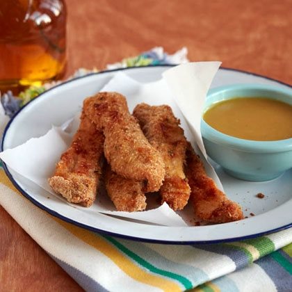 Baked Chicken Fingers with Honey Mustard Dipping Sauce Recipe