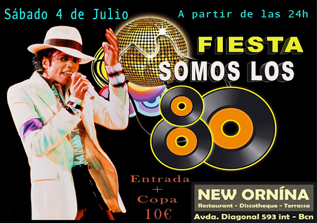 Flyer Fiesta Somos Los 80