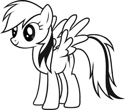 Rainbow Dash Coloring Pages for Kids