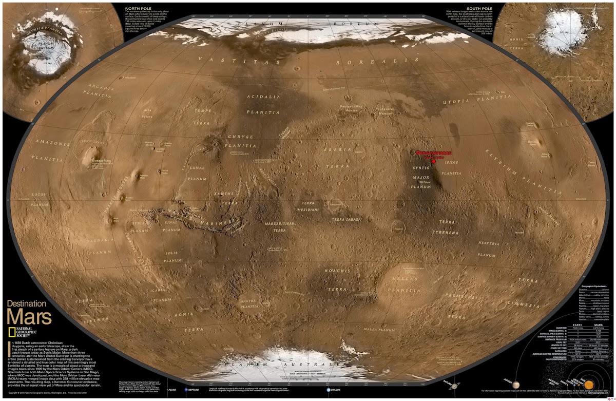 Perseverance Mars 2020 rover landing location