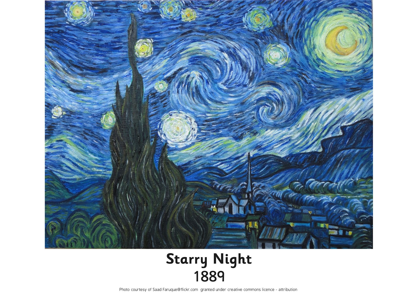 Kids 5 STARRY NIGHT BY VAN GOGH Can you do it? You can use paint