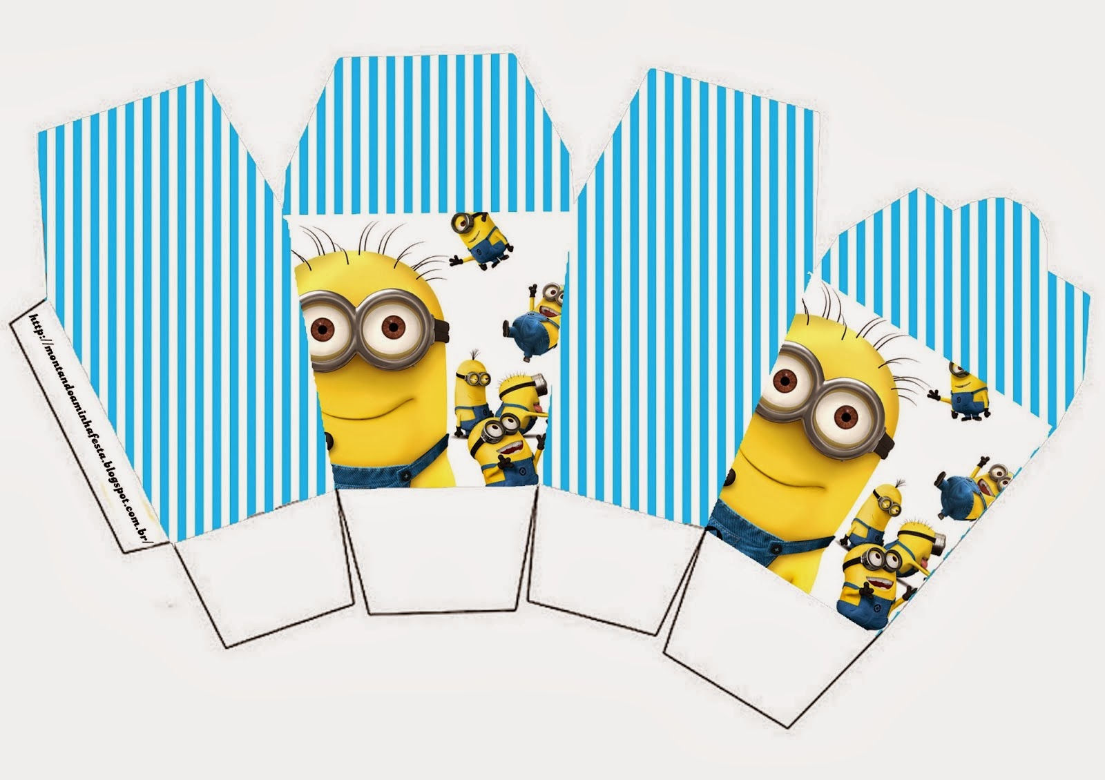 Despicable Me: Cute Free Favor Boxes. Chinese food style box.
