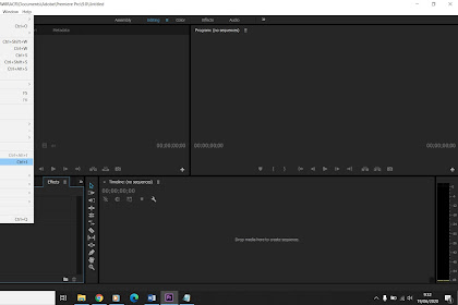 Modul Multimedia, Memulai Editing Video Pada Adobe Premiere