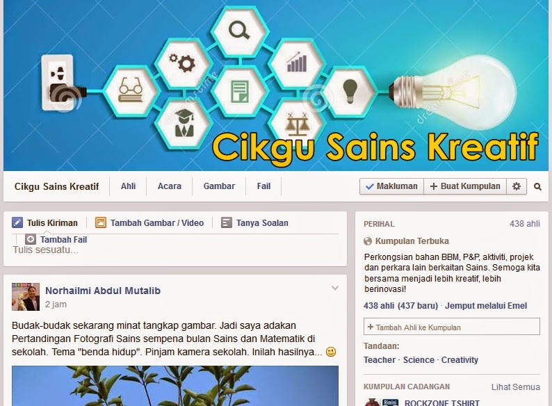 Kumpulan facebook Cikgu Sains Kreatif