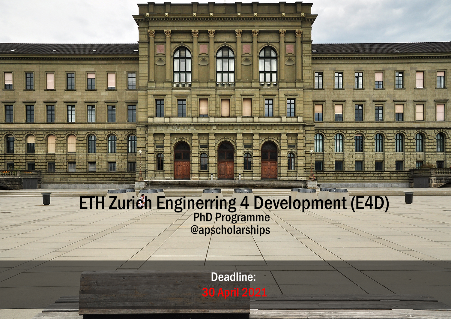 ETH Zurich Engineering for Development (E4D) Doctoral Scholarship Program APSCHOLARS