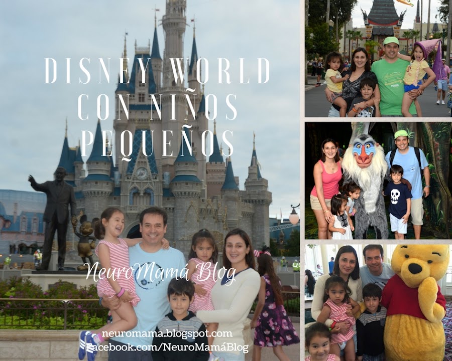 Disney World con niños pequeños collage de fotos