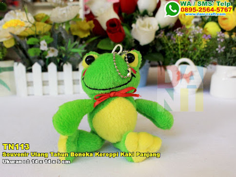 Souvenir Ulang Tahun Boneka Keroppi Kaki Panjang