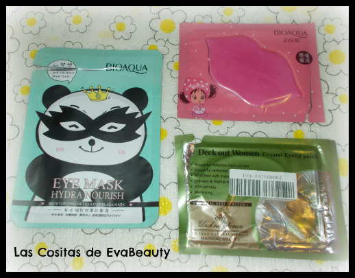 Parches de ojos y labios terminados Bioaqua y Aliexpress