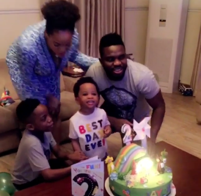 2ab Joseph Yobo and Adaeze Igwe-Yobo celebrate their son as he turns two years old