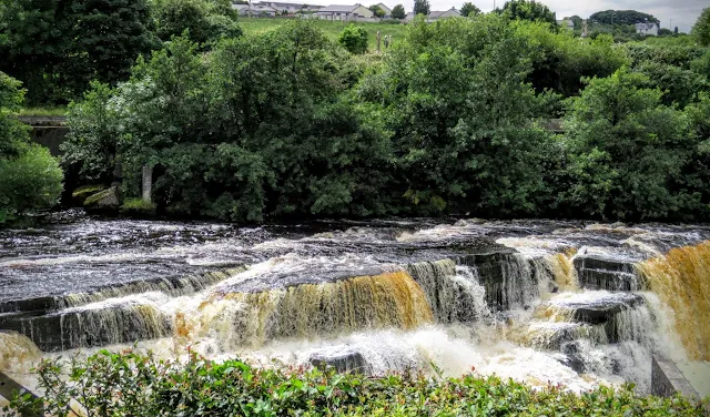 Turbulent river rapids and waterfalls in County Sligo, Ireland