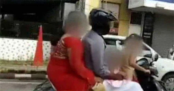 5 year old minor girl rides scooter in Edappally, Kochi; Father booked, Kochi, News, Local-News, Video, Family, Vehicles, Police, Driving Licence, Parents, Social Network, Kerala