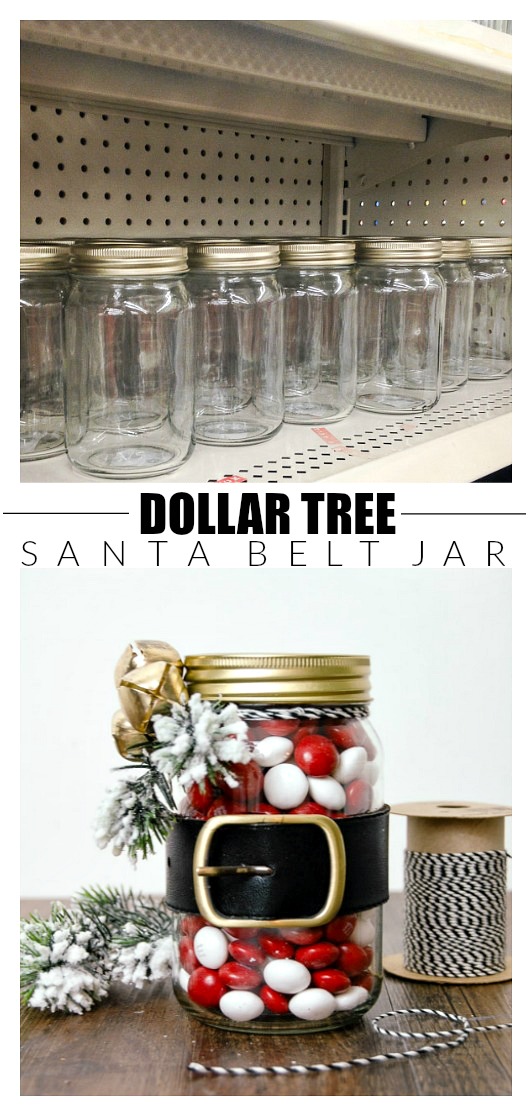 Dollar Store Santa Belt Jar Little House of Four Creating a