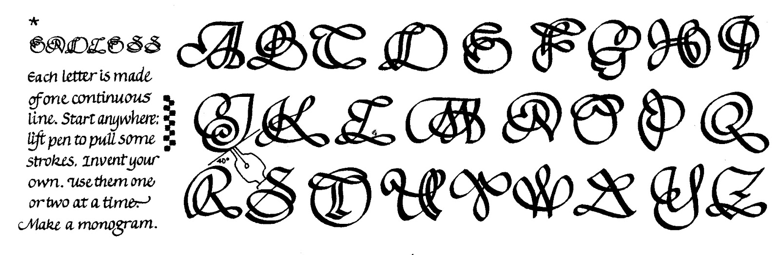 Endless Script Margaret Shepherd: Calligraphy Blog: 79: Endless