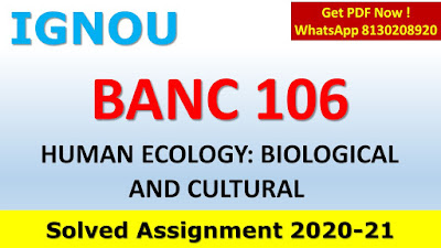 BANC 106 Solved Assignment 2020-21