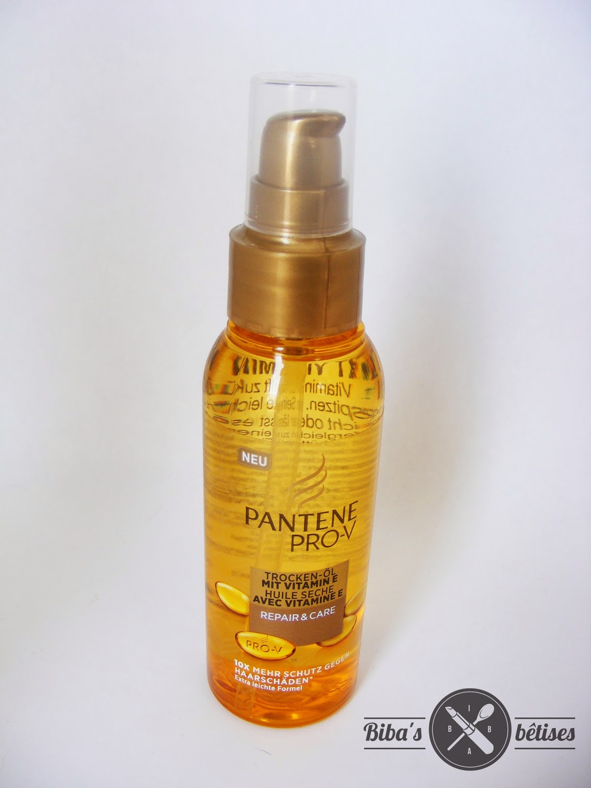 Bibas bêtises Produkttest Pantene Pro V Repair & Care TrockenÖl mit Vitamin E